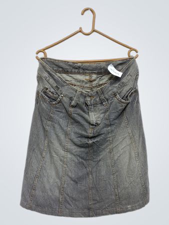 Grauer Jeansrock
