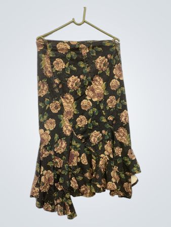 Blumenmuster Rüschenshirt