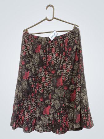Faltiger Blumenprint-Rock