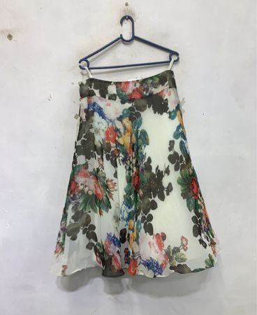 Blumenmuster Midi-Rock