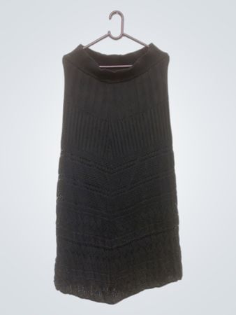 Anna Sui Schwarzer Strick-Maxi-Rock