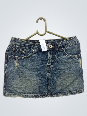 Angle Denim Minirock
