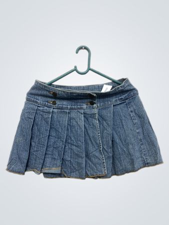 ED HARDY Denim Plissierter Minirock