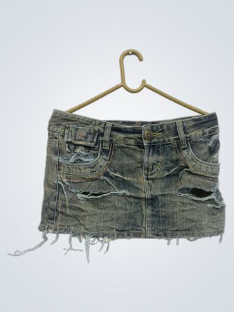 Verwaschene Denim Minirock