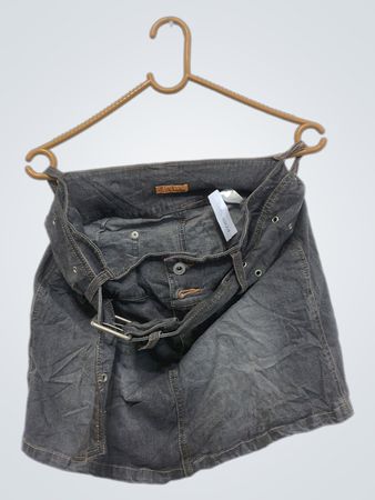 Grauer Denim-Rock