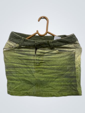 Grüner Ombre Denim Minirock