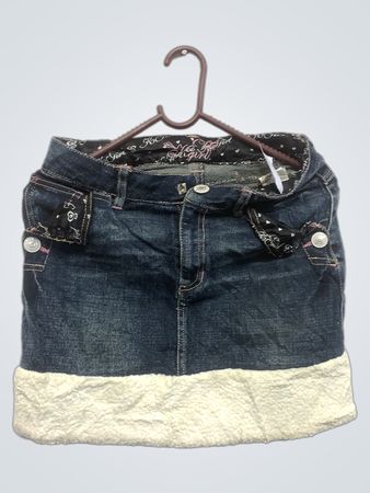 Rüschen-Denim-Rock