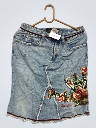 Bernini bestickter Jeansrock
