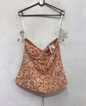 Ann Taylor Loft Floral Print Smocked Tube Top