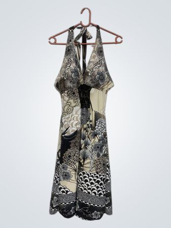 Halterneck-Kleid mit Blumenmuster