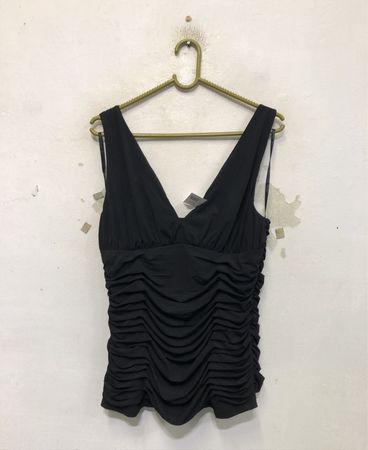Suzy Shier gerafftes V-Ausschnitt Tanktop
