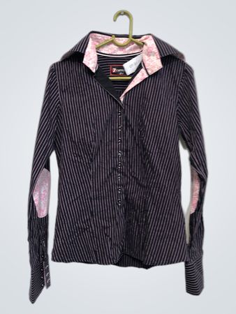 7camicie Girl Gestreiftes Hemd mit Knopfleiste