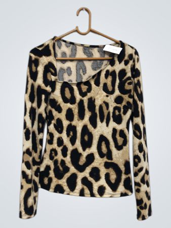 Leopardenmuster Langarmshirt