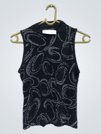 Ovadiche ärmelloses Strass-Top