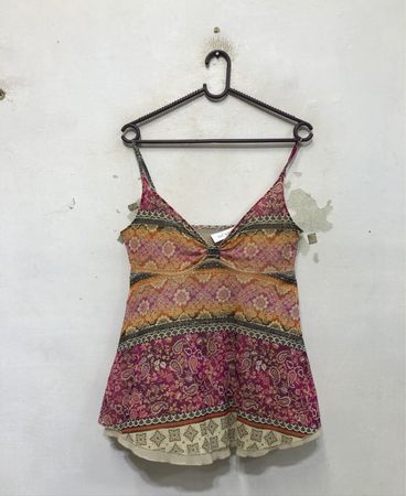 Durchsichtige Paisley-Print-Trägertop