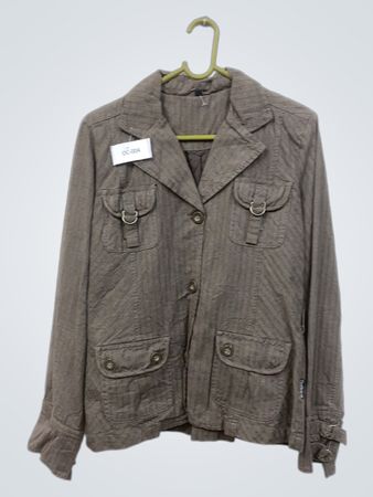 Braun gestreifter Blazer