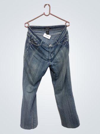ROZ & ALI Damen Blau Denim Jeans