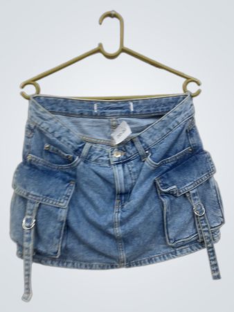Denim Cargo Minirock