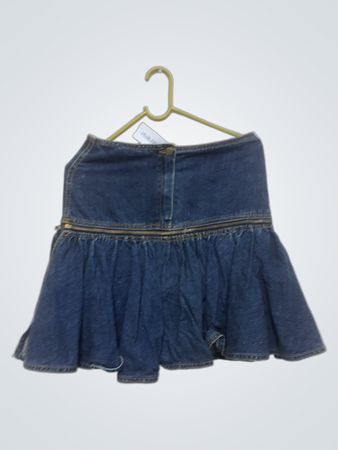Jeansrock mit Reißverschlussdetails