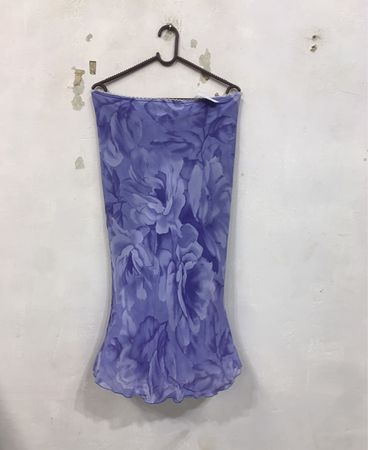 Lila floral bedruckter Rock