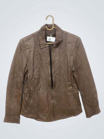 Braune Lederjacke