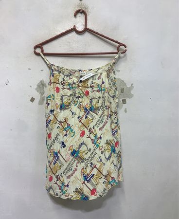 Thanh Thư Damen Spaghetti-Träger Tanktop mit Graphic-Print