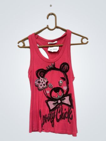 POSITIVO Fashion Tanktop mit Teddybär-Grafik