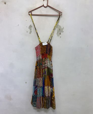 Patchwork Maxi Kleid