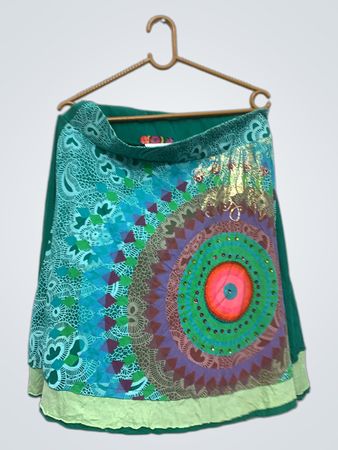 Desigual Grüner Mandala Druckrock