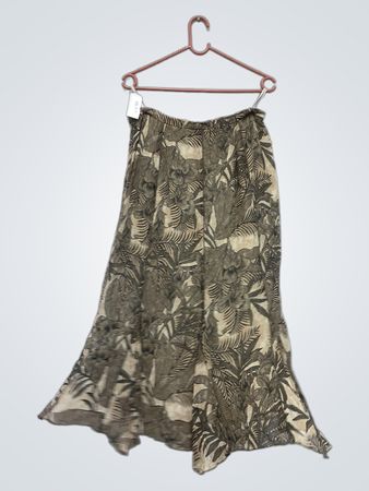 Brauner Blumenmuster-Maxikilt
