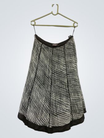Marks & Spencer Portfolio Petite Schwarz und Weiß gemusterter Rock