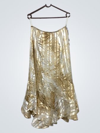 Gold gestreifter Maxi-Rock
