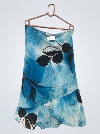 SILMAR OS-233 Blauer Blumenmuster-Rock