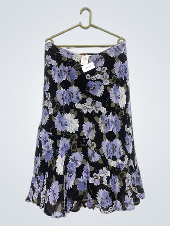 JM Collection Petite Floral Print Midi Rock