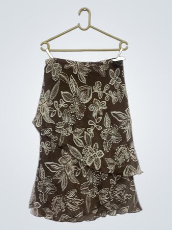 os-igg Braune Blumen Rüschenshorts