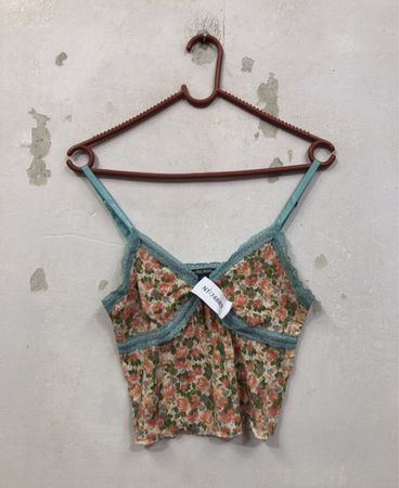 Wild Fable Floral Lace Trim Cami Top