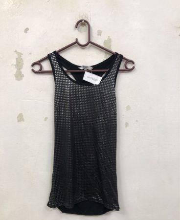 CRACK HOUSE Schwarzes Mesh Tanktop
