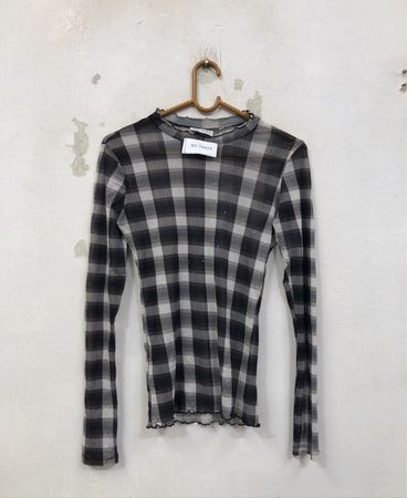 Pure Friday Karo Langarmshirt