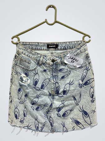 Desigual Denim-Minirock mit Tweety Bird-Grafik
