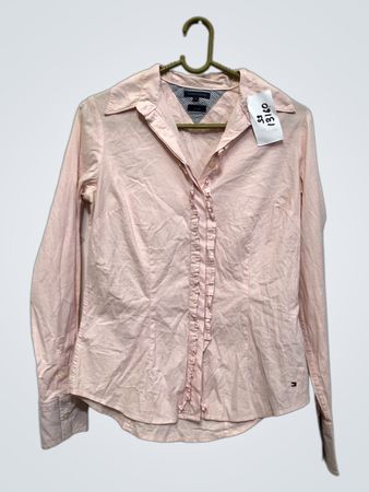 Tommy Hilfiger rosa Vichy-Kariertes Hemd mit Knopfleiste
