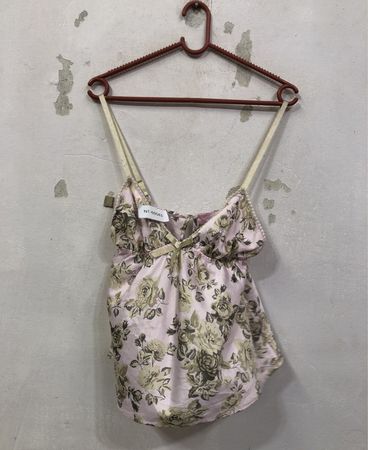 Rosa florales Nachthemd-Camisole