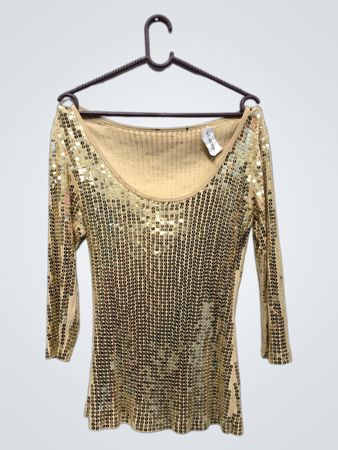 Gold-Pailletten-Oberteil
