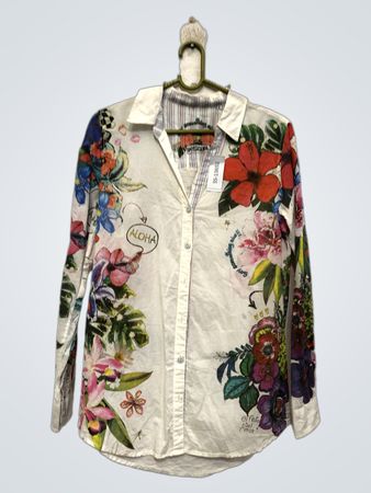 Desigual Aloha Blumenmuster-Hemd mit Knopfleiste