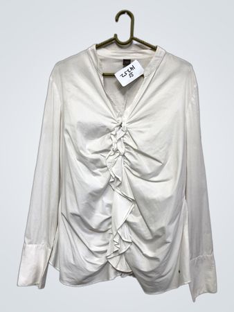 SELECTION by MUHLBAUER Weiße geraffte Bluse