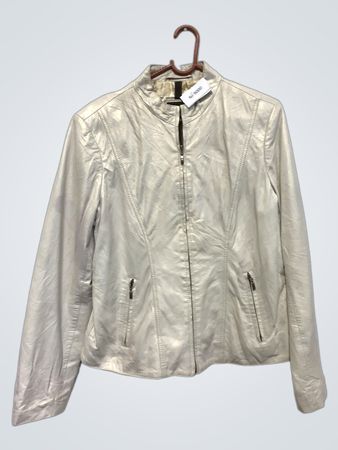 White Faux Leather Jacket