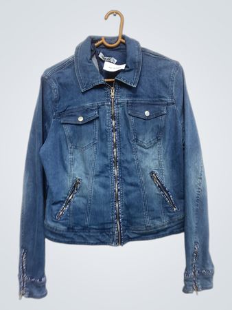 Laura JO Denim Jacket with Embroidered Back Panel