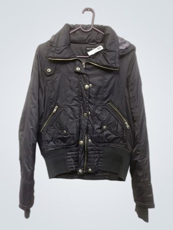 TASTY SELECTION Women's Black Hooded Bomber Jacket