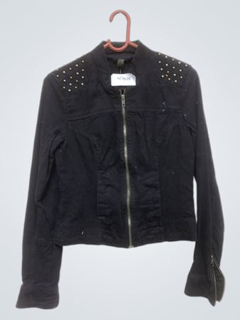 Black Studded Denim Jacket