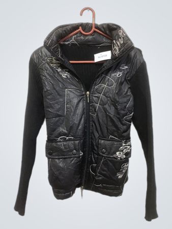 Black Jacket with White Line Design and NJ-8728 Label