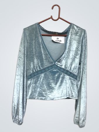 Pinkie Collection Samt Kurz geschnittenes Top